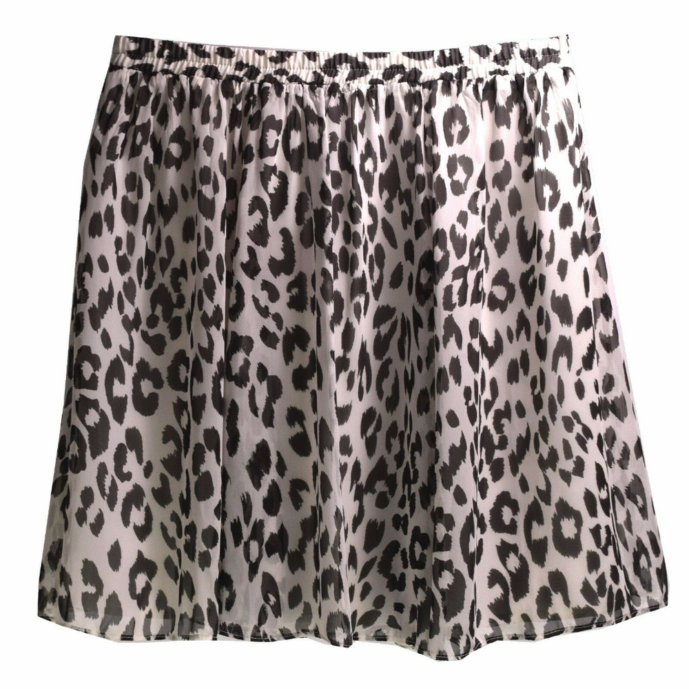 Aqua Bloomingdales NWT LeopardSkirt Sz Large